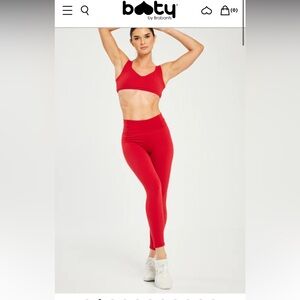Bootybybrabants super stretch high waisted leggings in true red OS